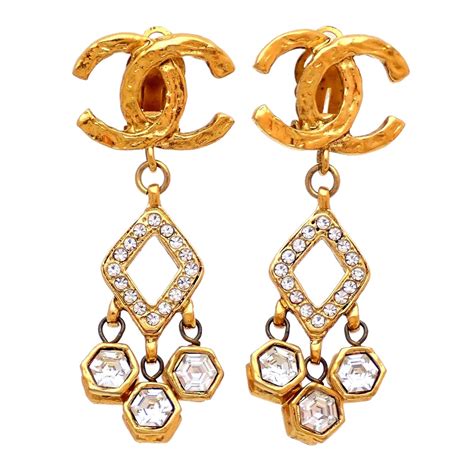 chanel cc logo earring|authentic Chanel earrings cc.